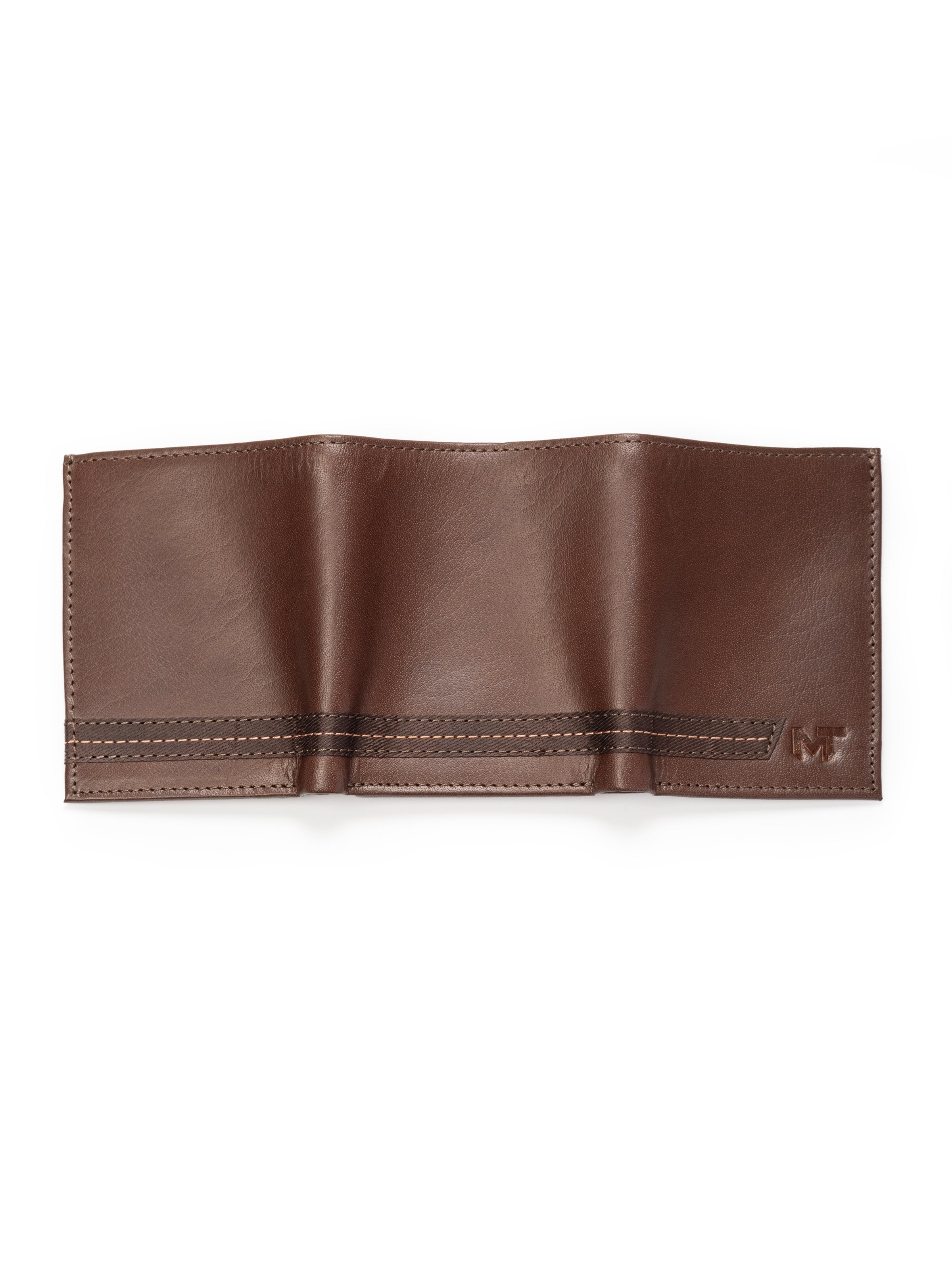 Classy Leather Bags SleekCut Tri-Fold Wallet - Brown