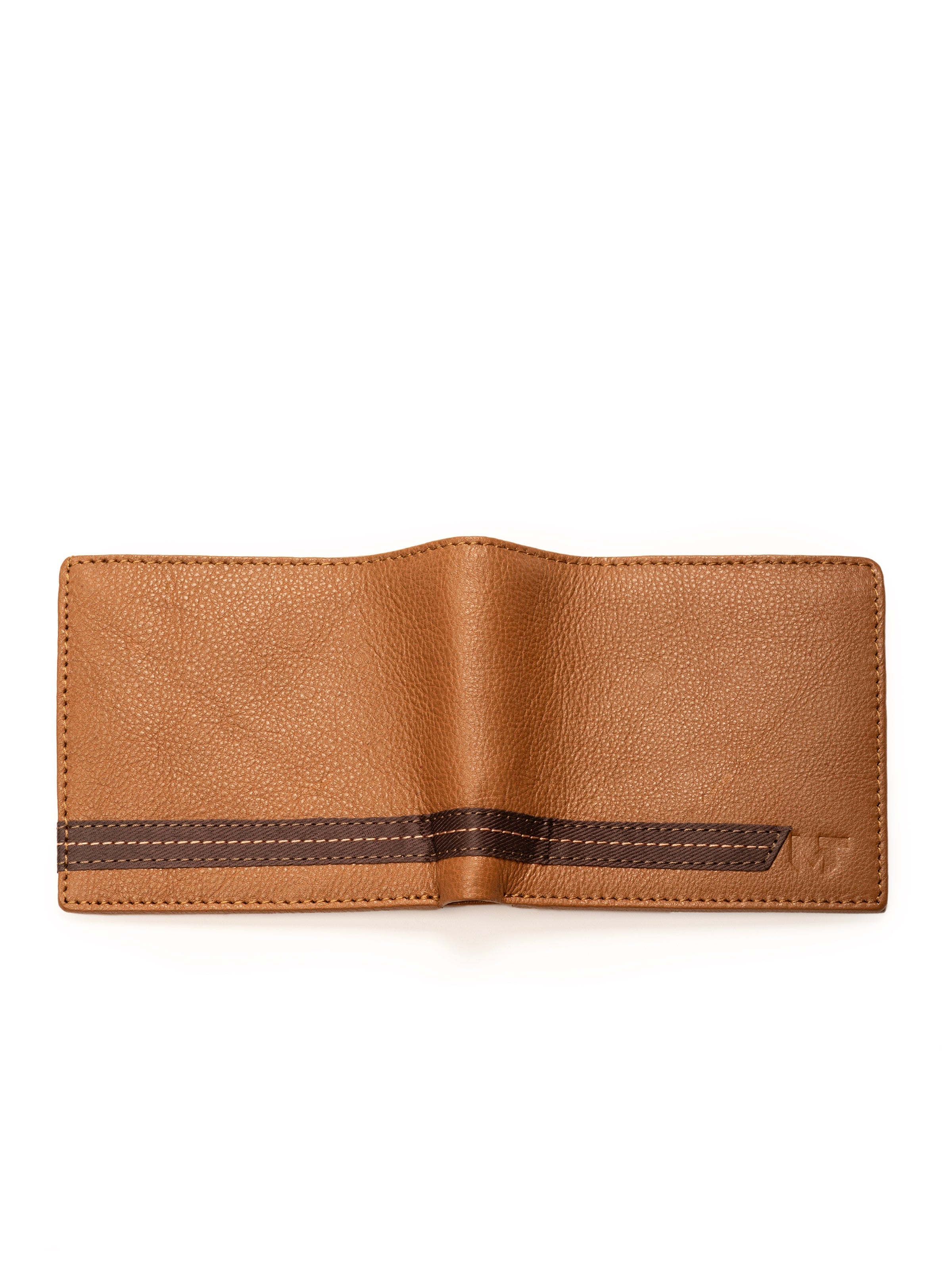Classy Leather Bags Stripe Brown Men's Wallet
