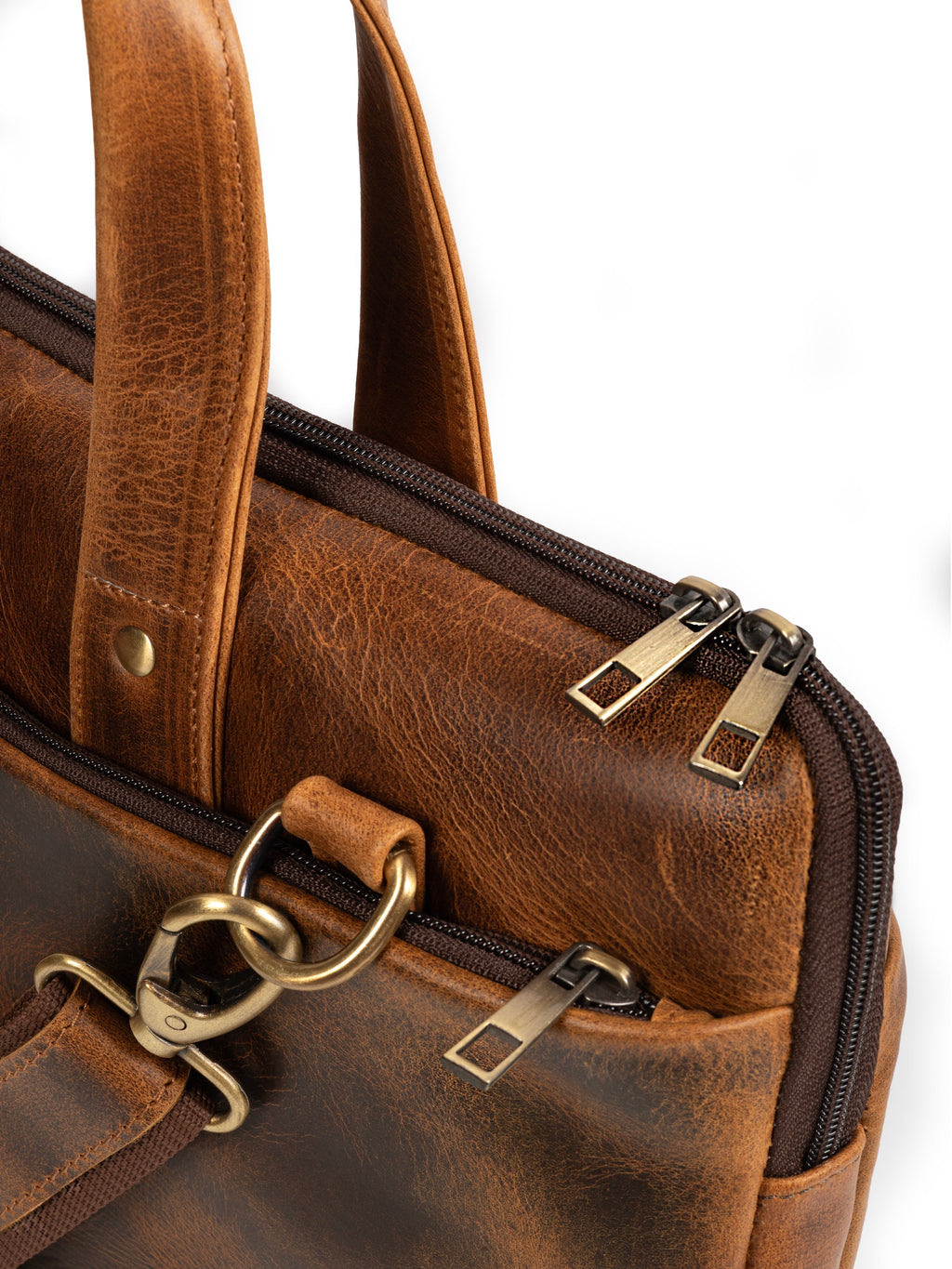 Classy Leather Bags Harbor Laptop Briefcase, Tan SpadezStore