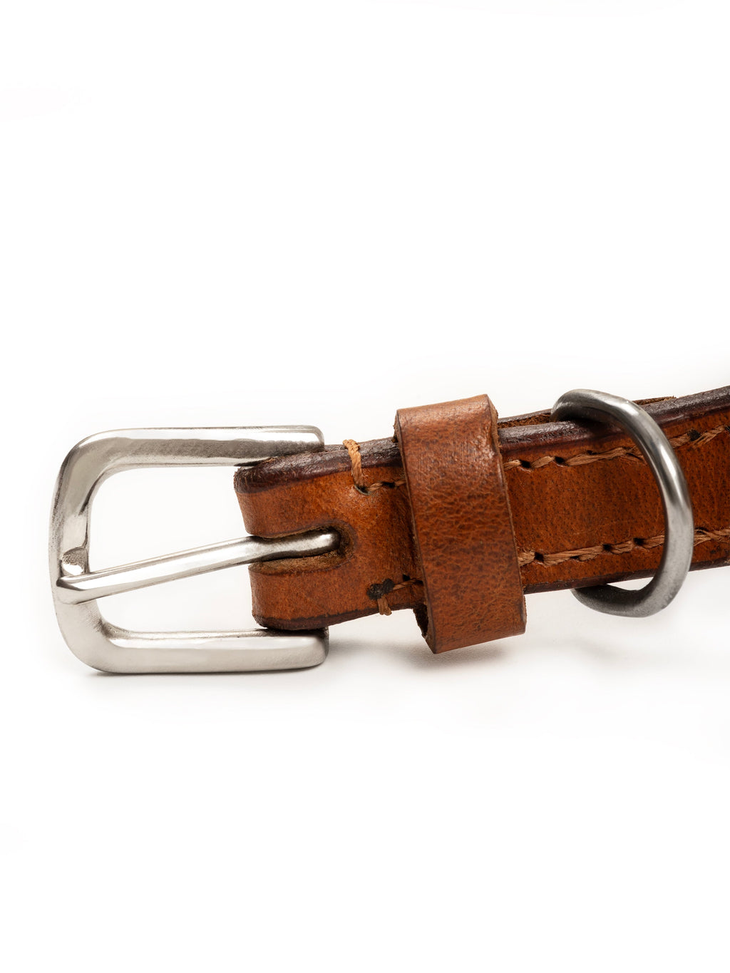 Classy Leather Bags Oval Leather Dog Collar - Tan SpadezStore