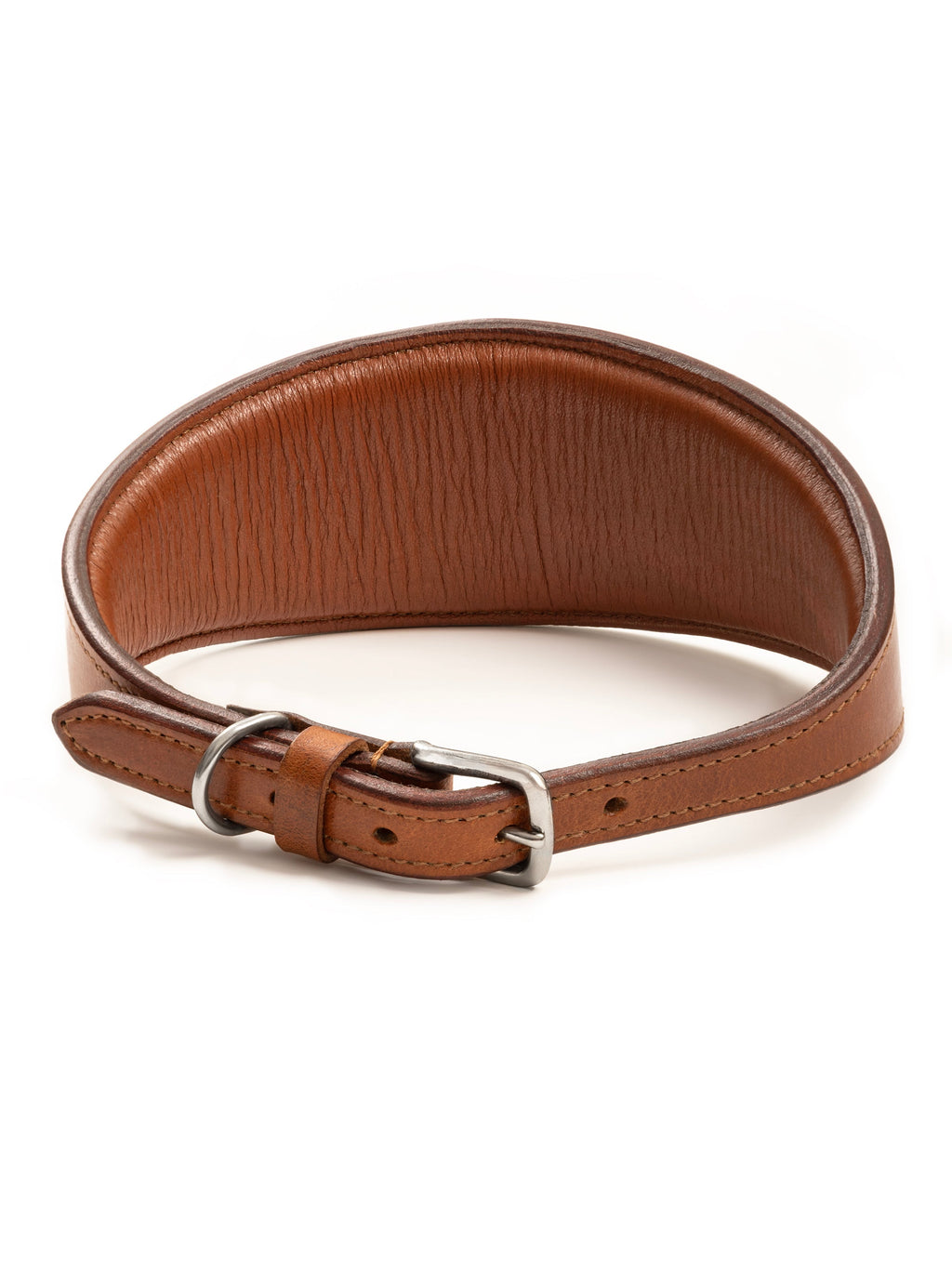 Classy Leather Bags Oval Leather Dog Collar - Tan SpadezStore