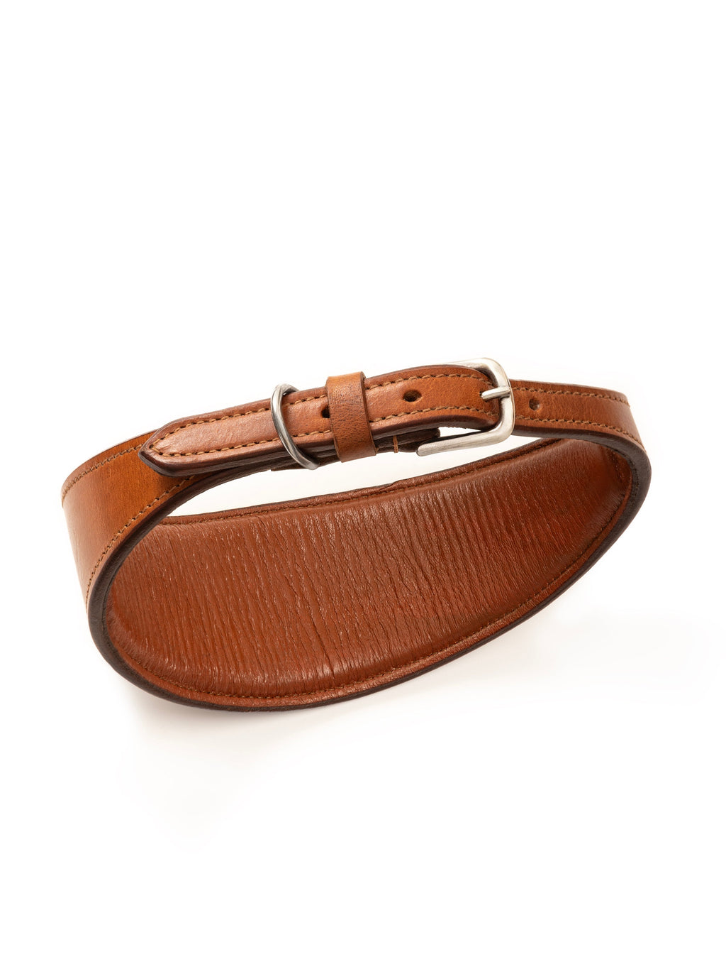Classy Leather Bags Oval Leather Dog Collar - Tan SpadezStore