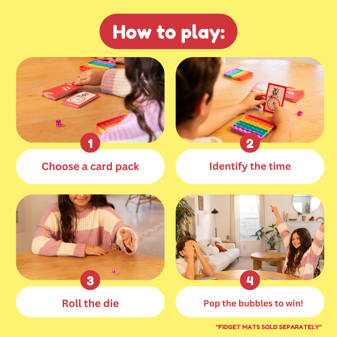 The Fidget Games Telling Time Card Pack SpadezStore