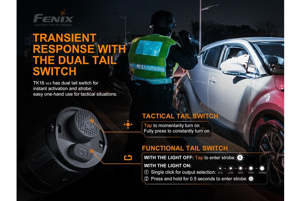 Fenix TK16 V2.0 Tactical Flashlight - 3100 Lumens SpadezStore