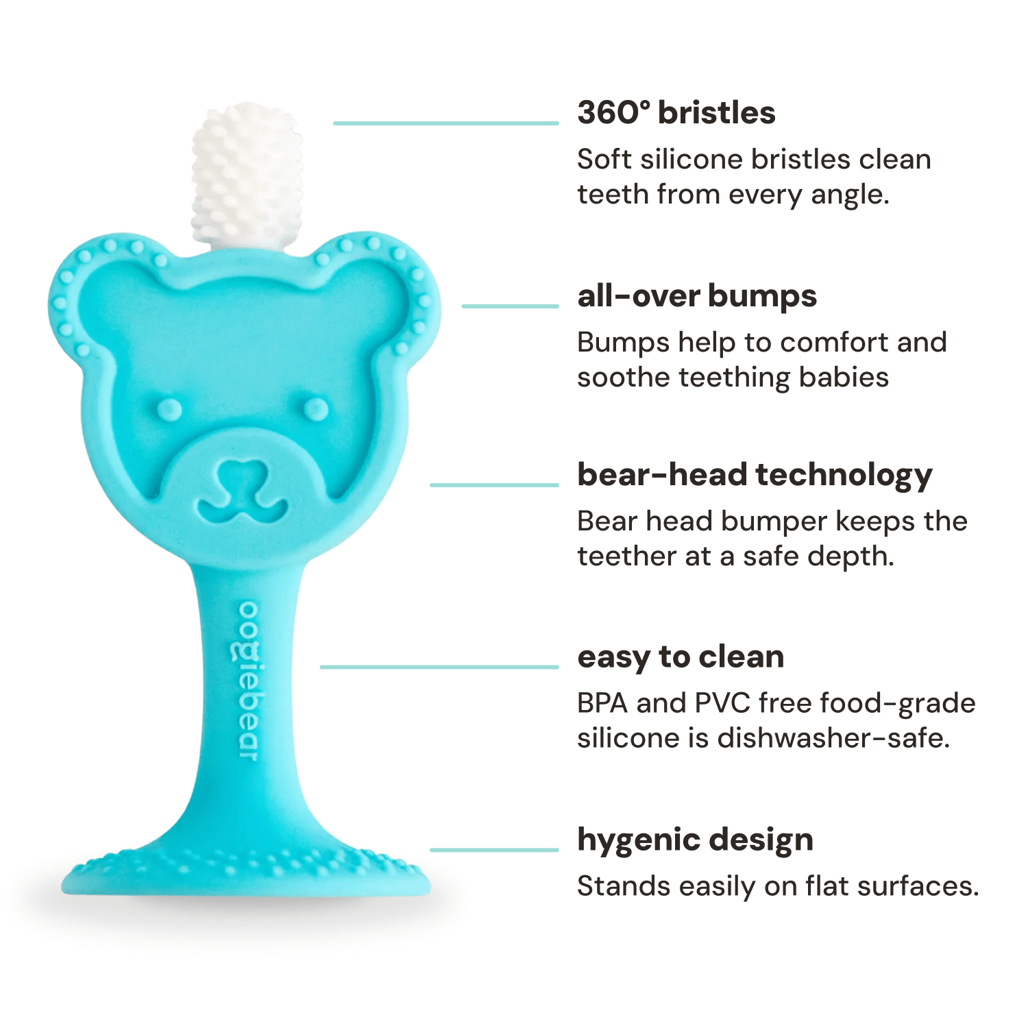 Oogiebear 360° toothbrush - infant to toddler training toothbrush SpadezStore