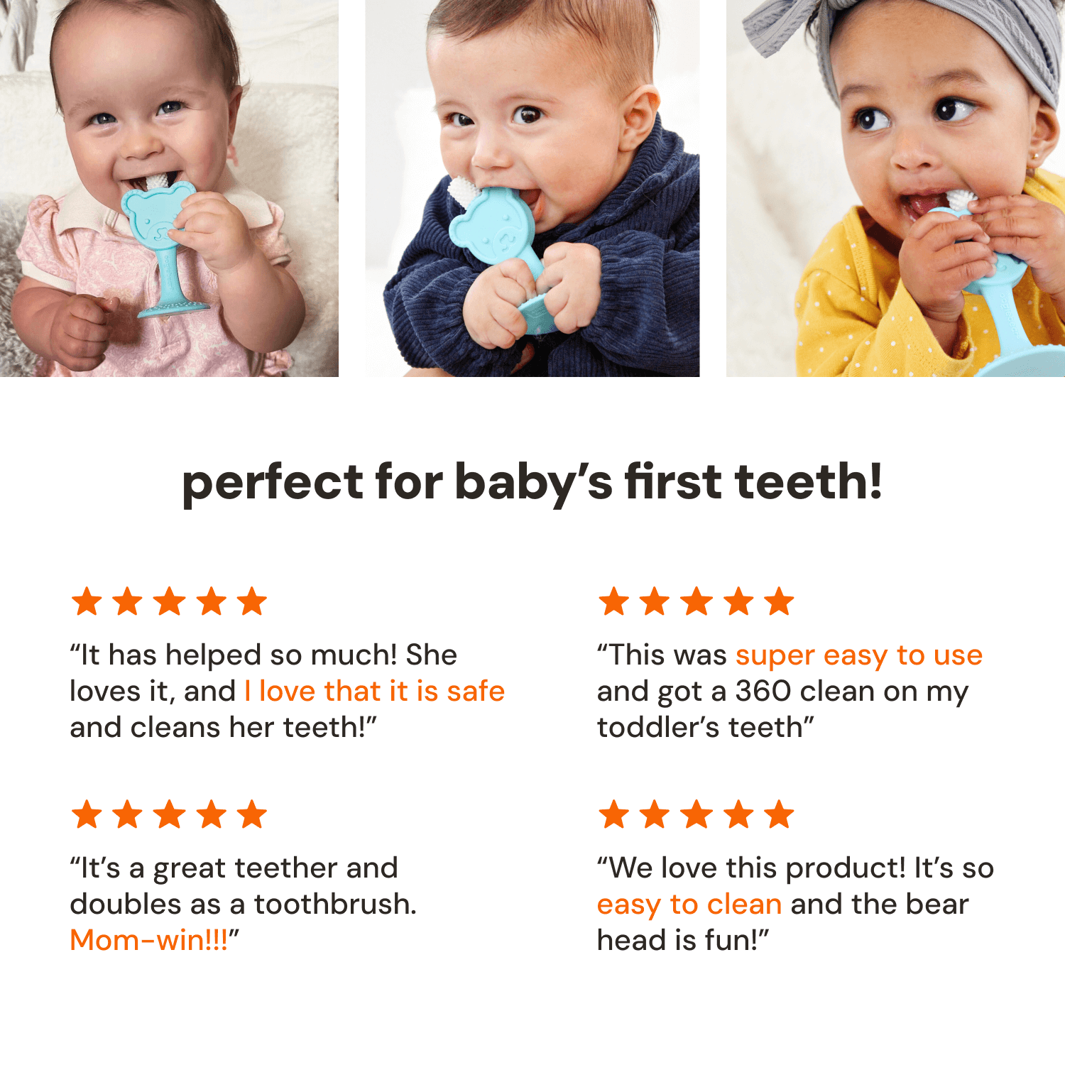 Oogiebear 360° toothbrush - infant to toddler training toothbrush SpadezStore