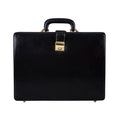 Classy Leather Bags Leather Executive Men's Leather Attache Briefcase - Black