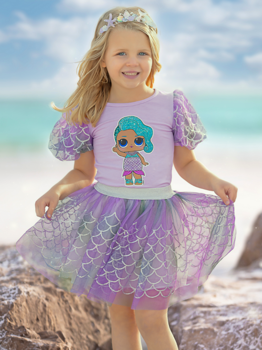 Mia Belle Girls L.O.L. SURPRISE! Splash Queen Mermaid Tutu Skirt Set SpadezStore