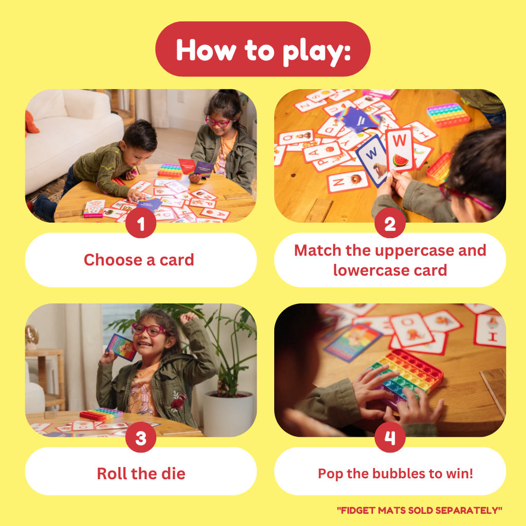 The Fidget Games .ABC: Learn Uppercase & Lowercase Letters Card Pack SpadezStore