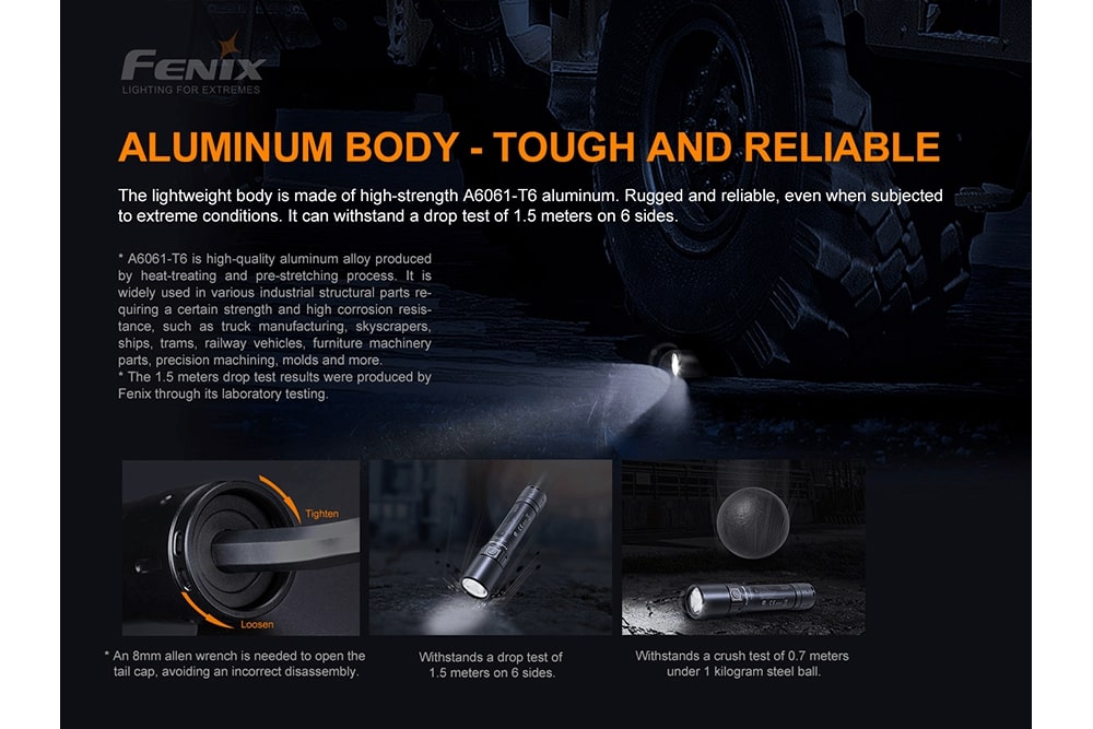 Fenix WF30RE Intrinsically Safe Flashlight - 280 Lumens SpadezStore