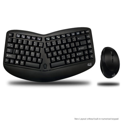 Adesso Tru-Form Wireless Ergo Mini Keyboard & Mouse SpadezStore