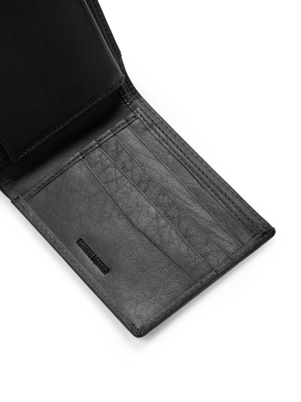 Classy Leather Bags Wealth Ward Black Bi-folded Wallet