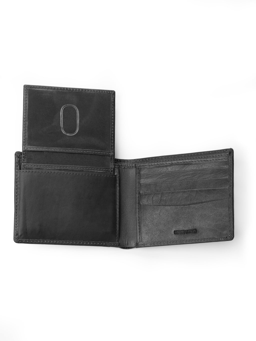 Classy Leather Bags Wealth Ward Black Bi-folded Wallet