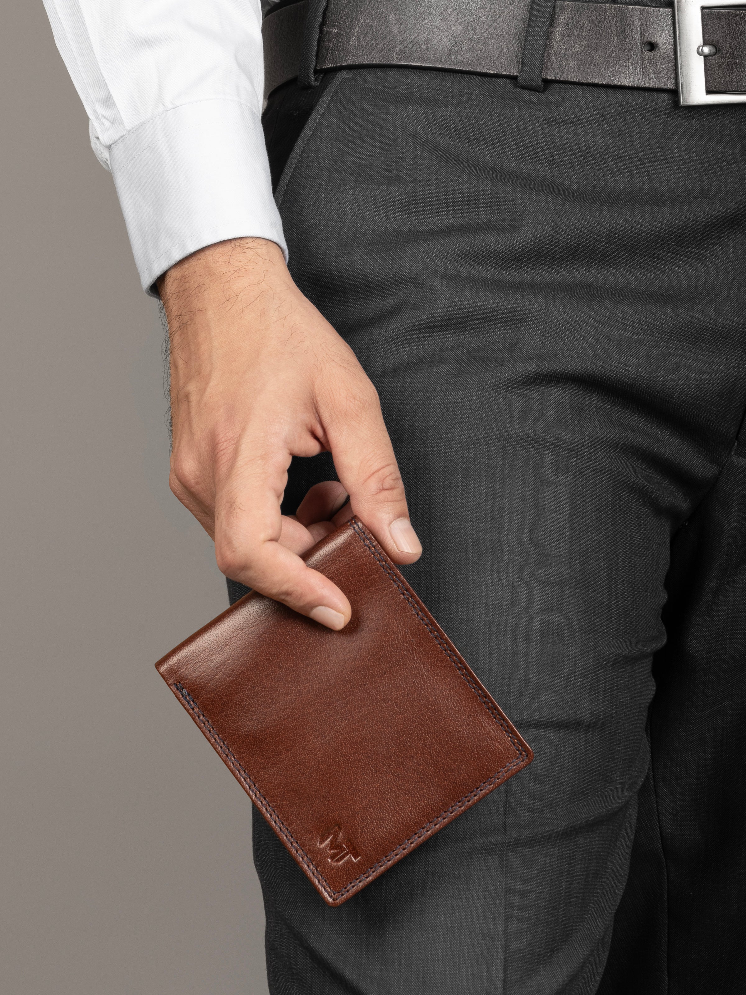 Classy Leather Bags Brown Slate Cash & Card Holder