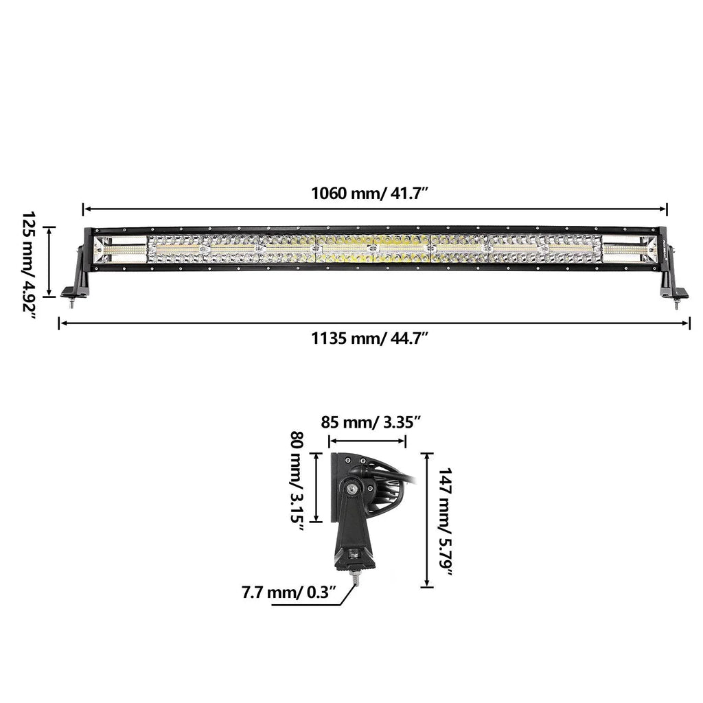 Auxbeam 6 Modes Series Amber and White LED Light Bars