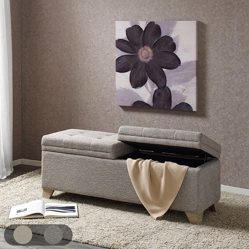 Madison Park Ashcroft Dual Compartment Flip-Top Storage Bench SpadezStore