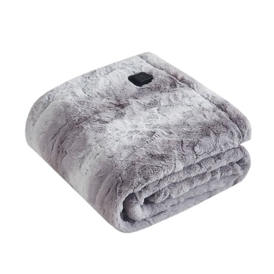 Beautyrest Zuri Faux Fur Heated Wrap with Built-in Controller SpadezStore