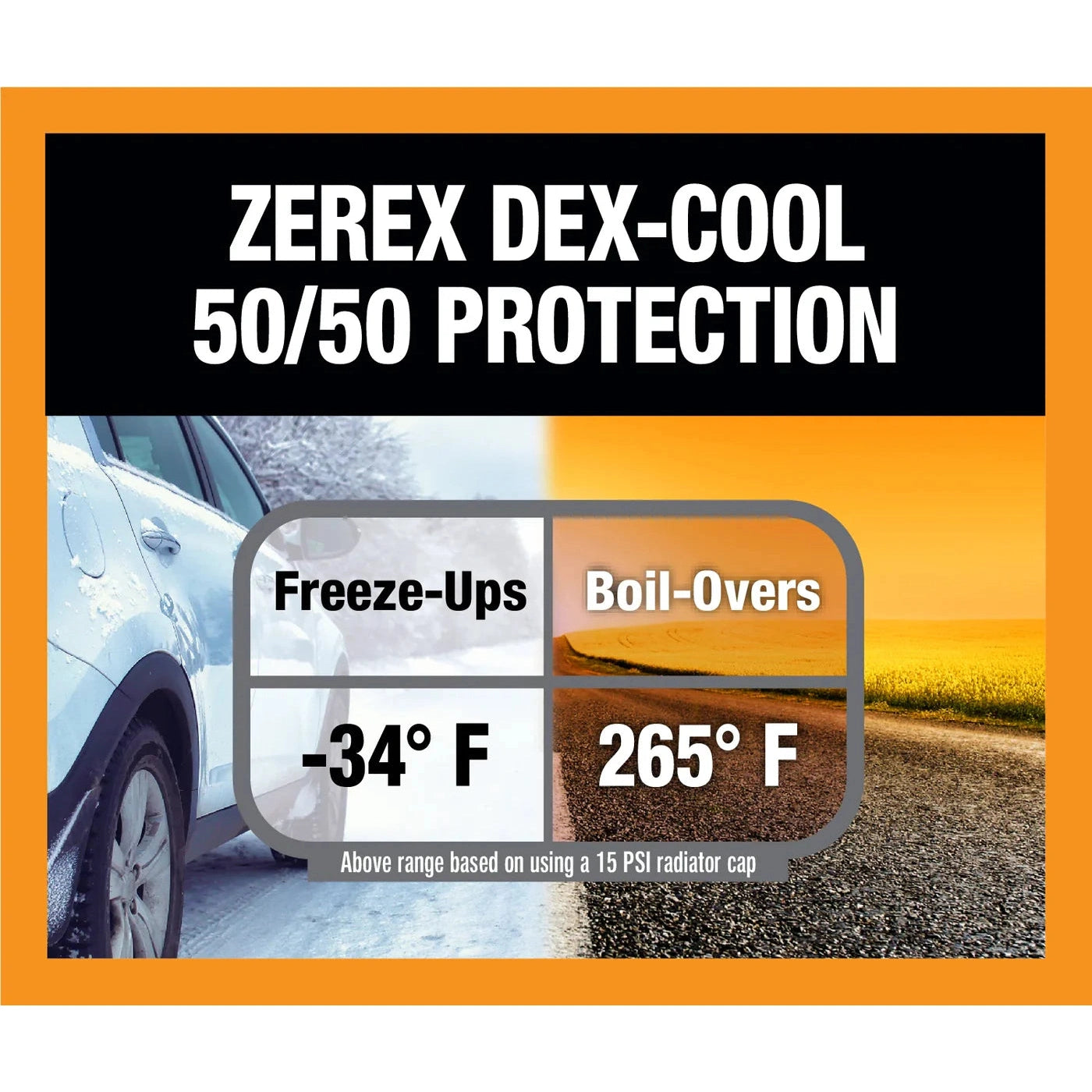 Zerex Dex-Cool Pre-Mixed 50-50 Orange Engine Coolant SpadezStore