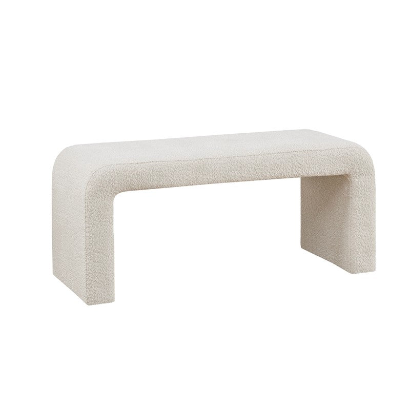 INK+IVY Steve Boucle Waterfall Bench SpadezStore