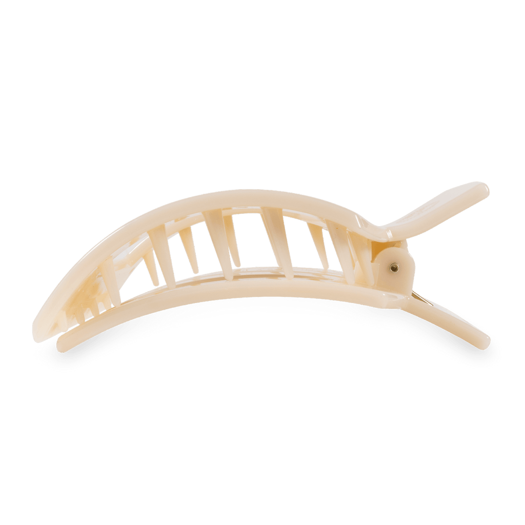 TELETIES Almond Beige Large Flat Square Hair Clip