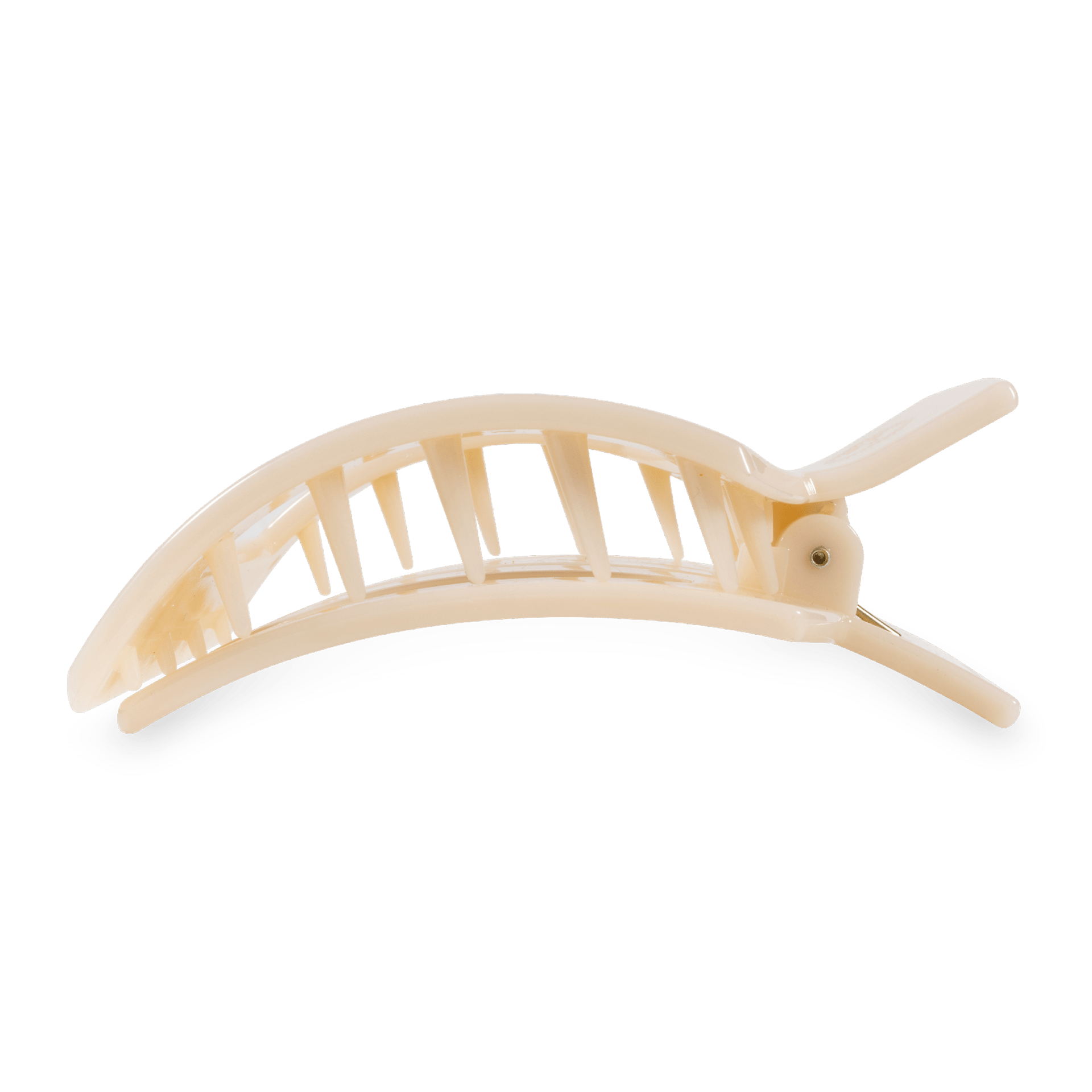 TELETIES Almond Beige Large Flat Square Hair Clip