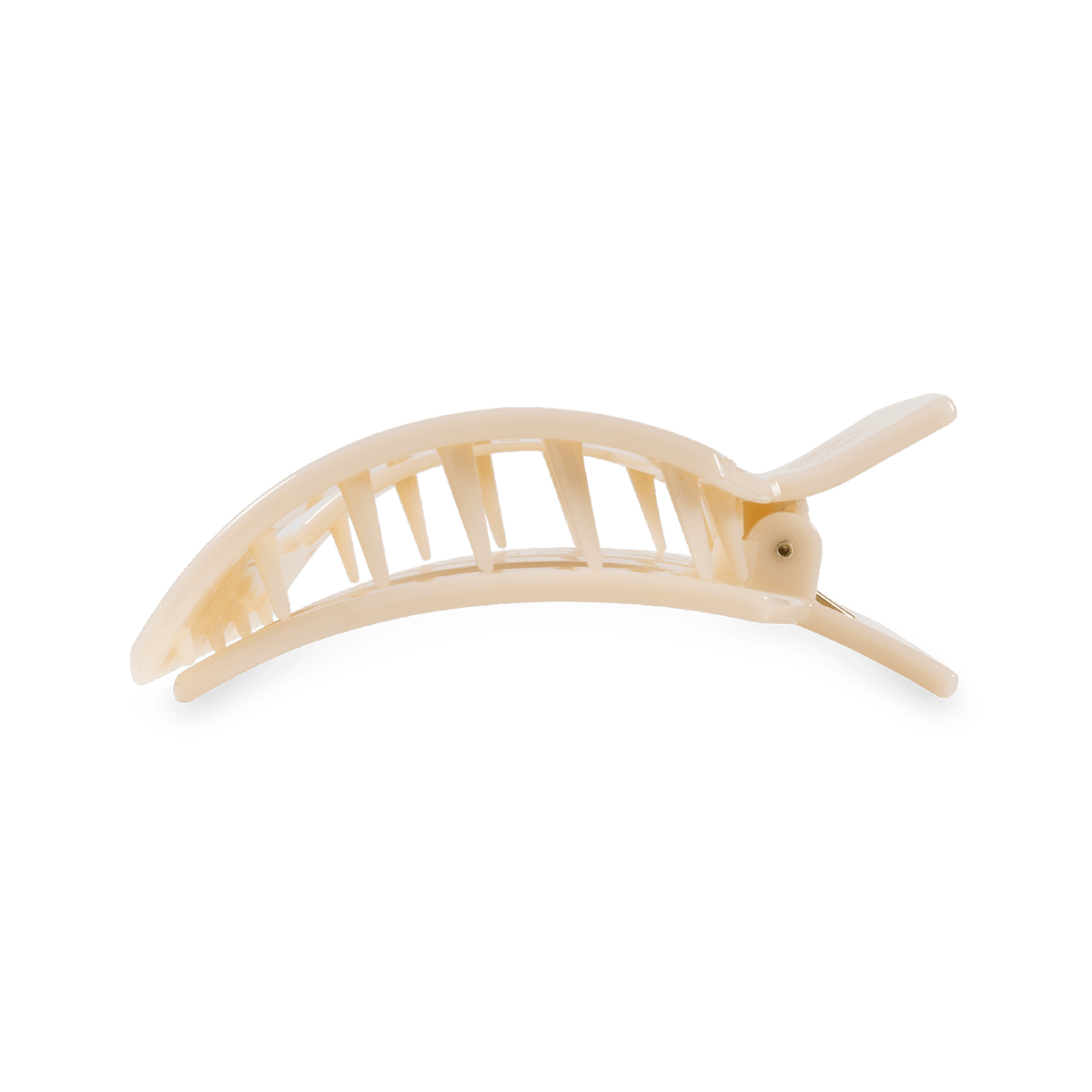TELETIES Almond Beige Medium Flat Square Hair Clip