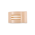 TELETIES Almond Beige Small Flat Rectangle Hair Clip