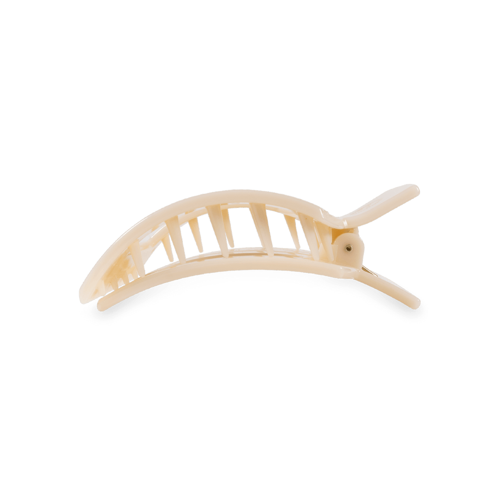 TELETIES Almond Beige Small Flat Square Hair Clip
