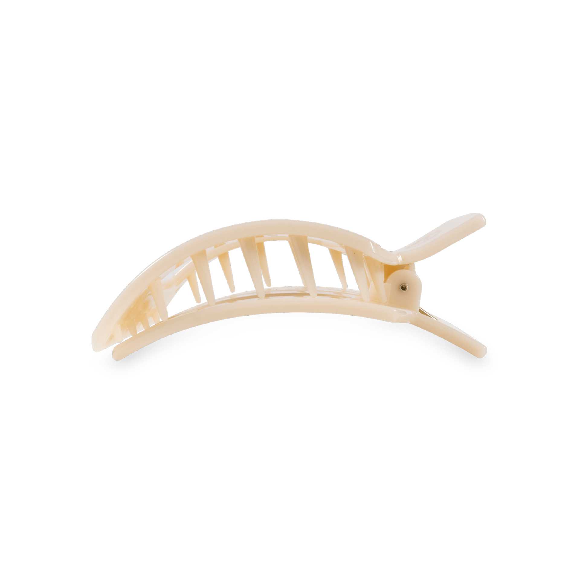TELETIES Almond Beige Small Flat Square Hair Clip