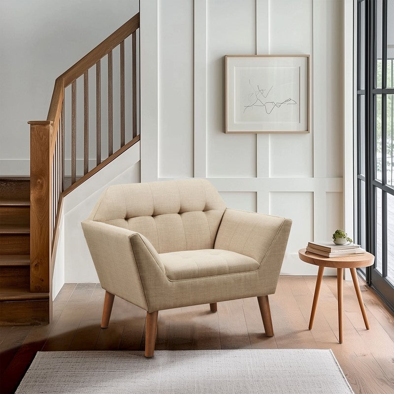 Ink+Ivy Newport Wide Mid-Century Modern Lounge Chair SpadezStore
