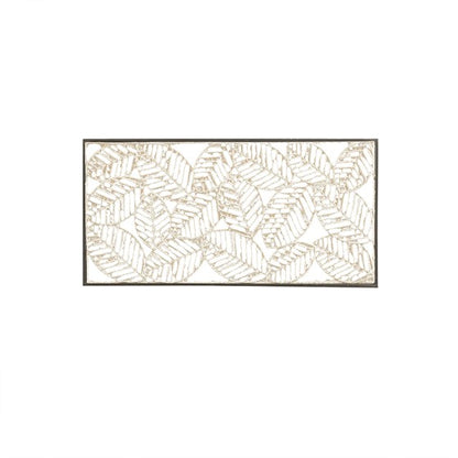Madison Park Paper Cloaked Leaves Metal Framed Decor Panel SpadezStore