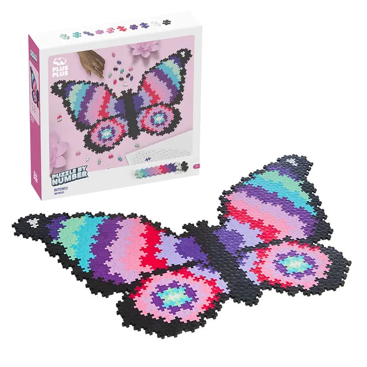 Plus-Plus Puzzle By Number - Butterfly - 800 Pc SpadezStore