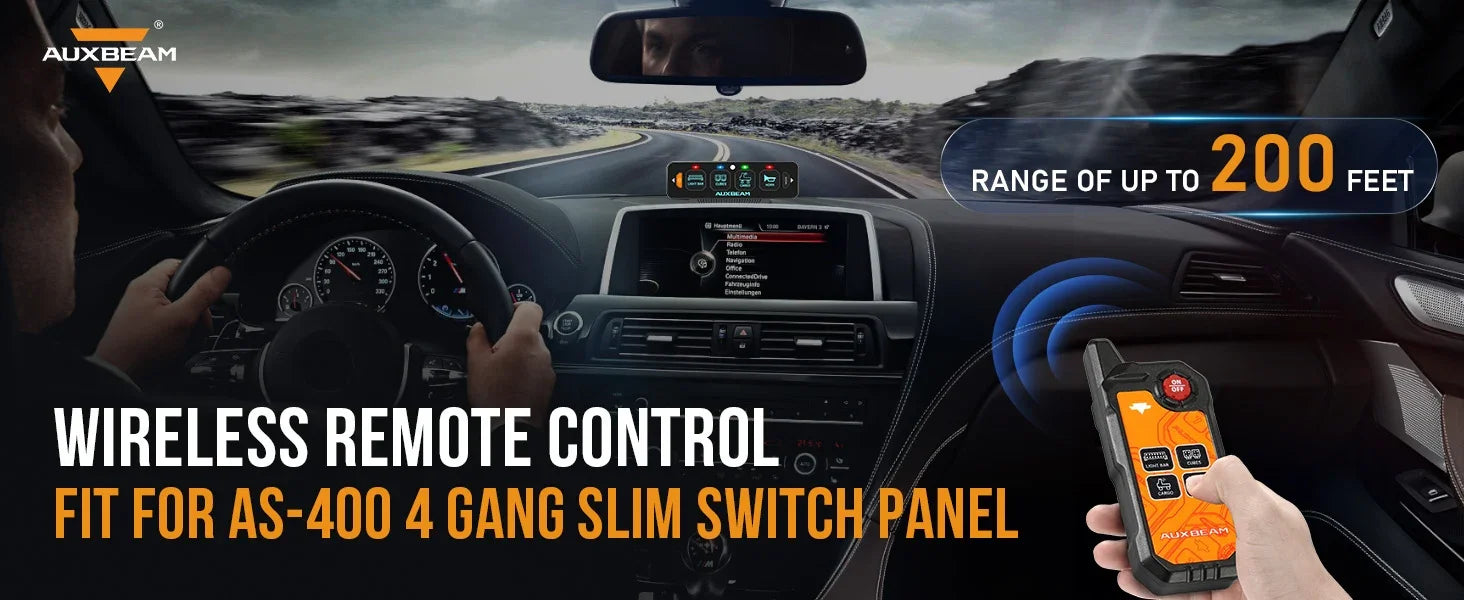 Auxbeam 4 Gang Wireless Remote Control Only for AS-400 Switch Panel