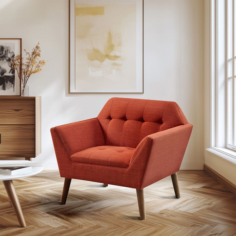 Ink+Ivy Newport Wide Mid-Century Modern Lounge Chair SpadezStore