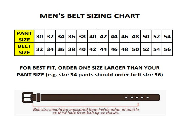 Classy Leather Bags Western Cowboy Leather Belt - Black & Brown SpadezStore