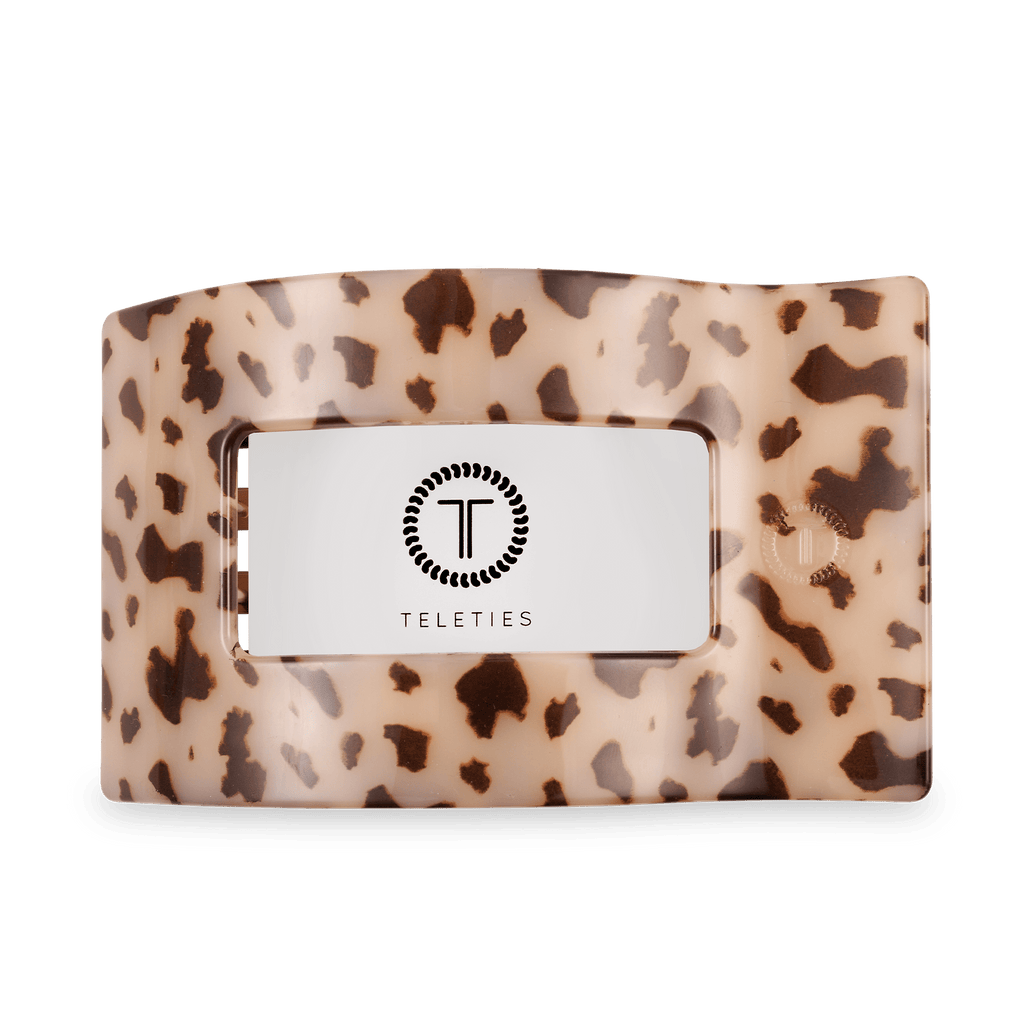 TELETIES Blonde Tortoise Large Flat Rectangle Hair Clip