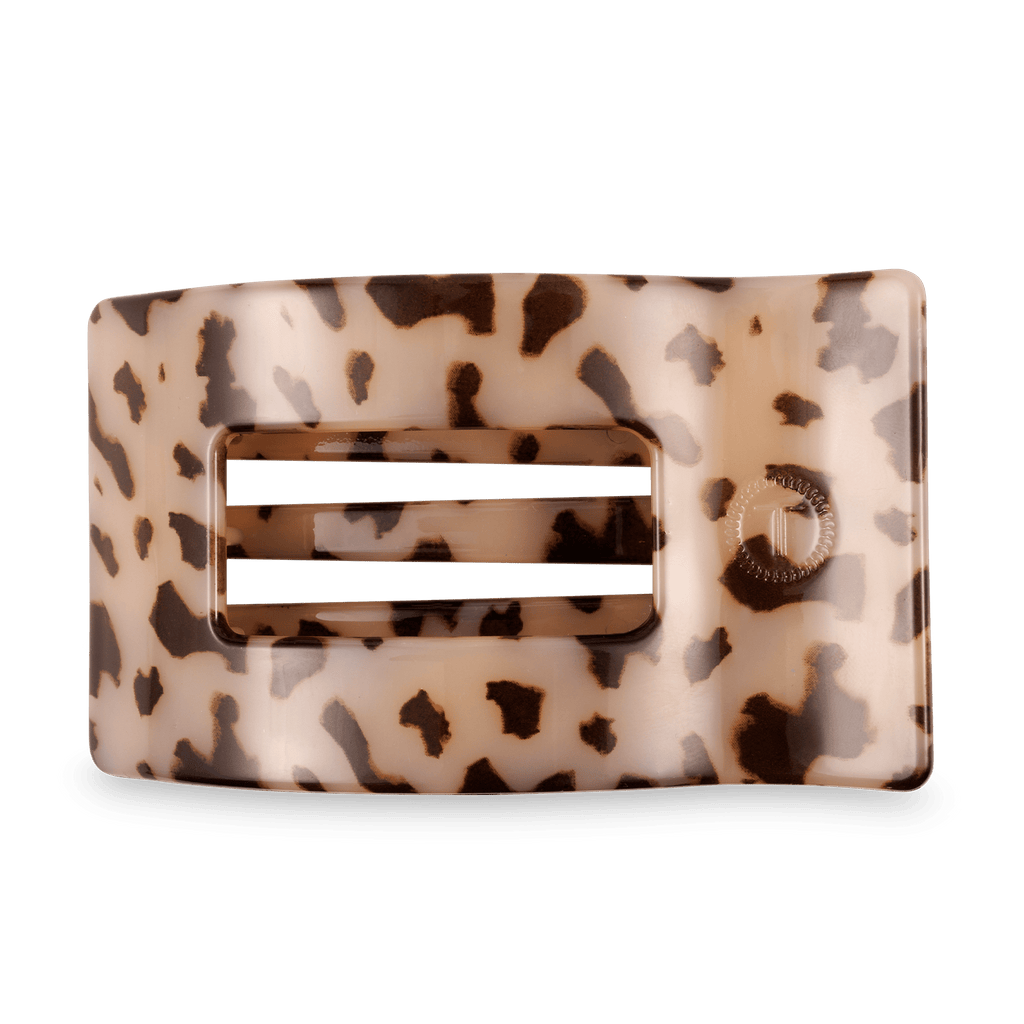 TELETIES Blonde Tortoise Large Flat Rectangle Hair Clip