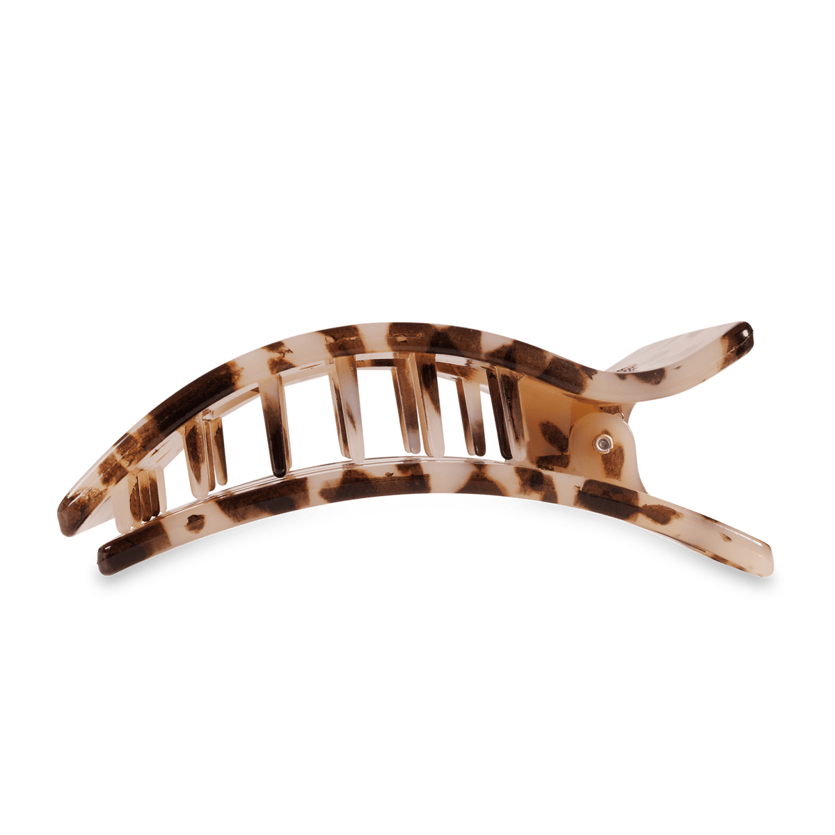 TELETIES Blonde Tortoise Large Flat Rectangle Hair Clip