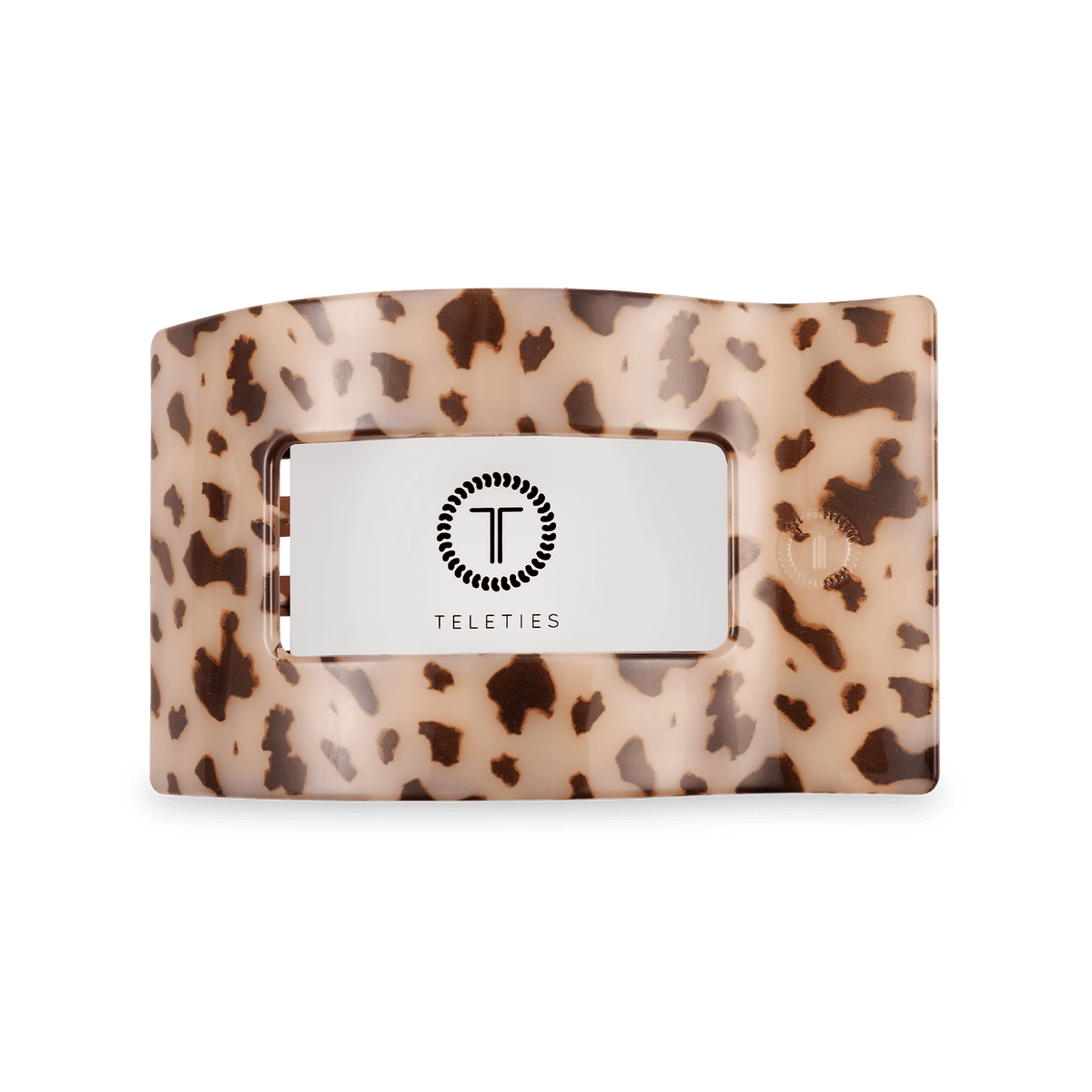 TELETIES Blonde Tortoise Medium Flat Rectangle Hair Clip