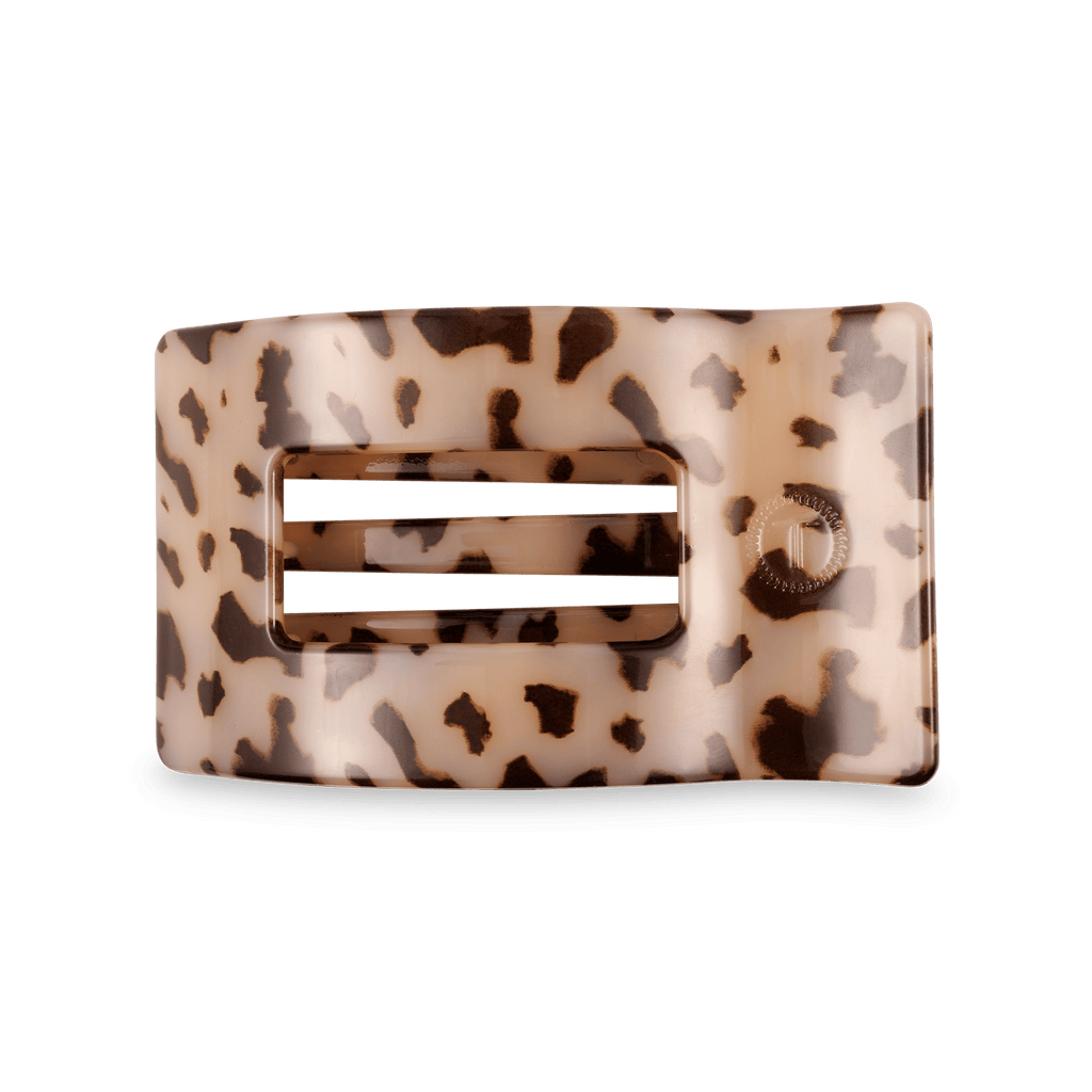 TELETIES Blonde Tortoise Medium Flat Rectangle Hair Clip