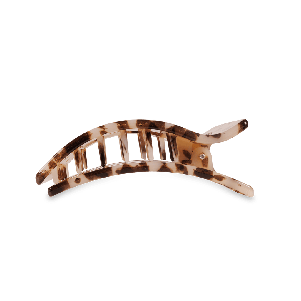 TELETIES Blonde Tortoise Medium Flat Rectangle Hair Clip