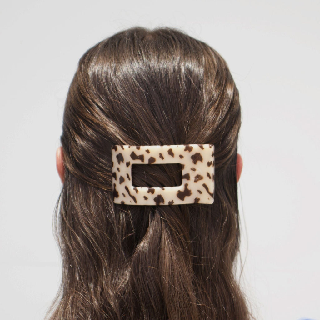 Blonde Tortoise Small Flat Rectangle Hair Clip SpadezStore