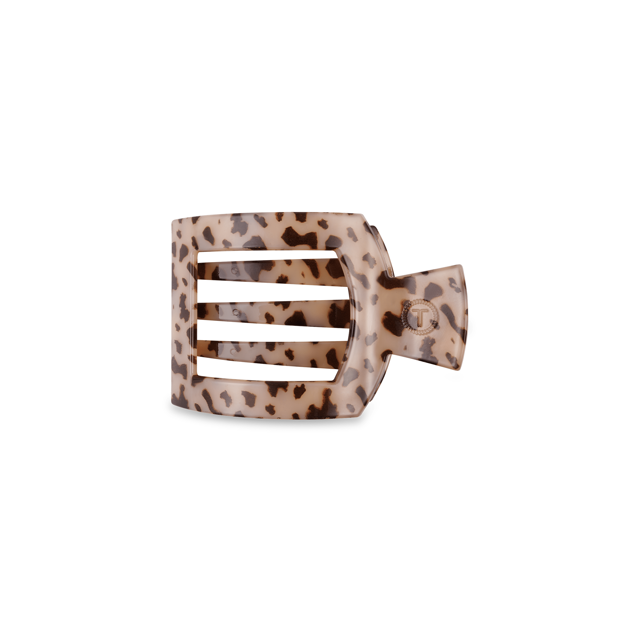 TELETIES Blonde Tortoise Small Flat Square Hair Clip