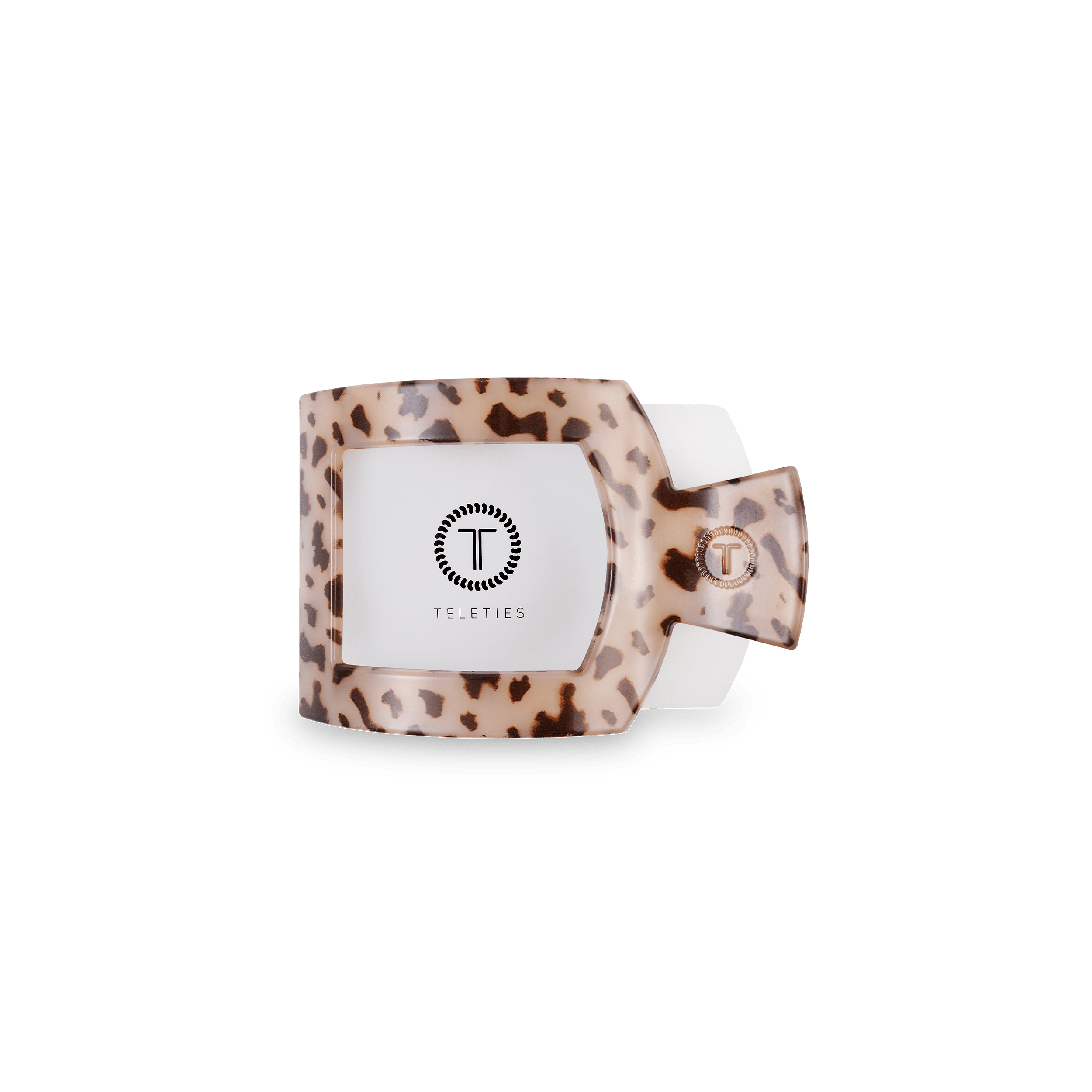 TELETIES Blonde Tortoise Small Flat Square Hair Clip