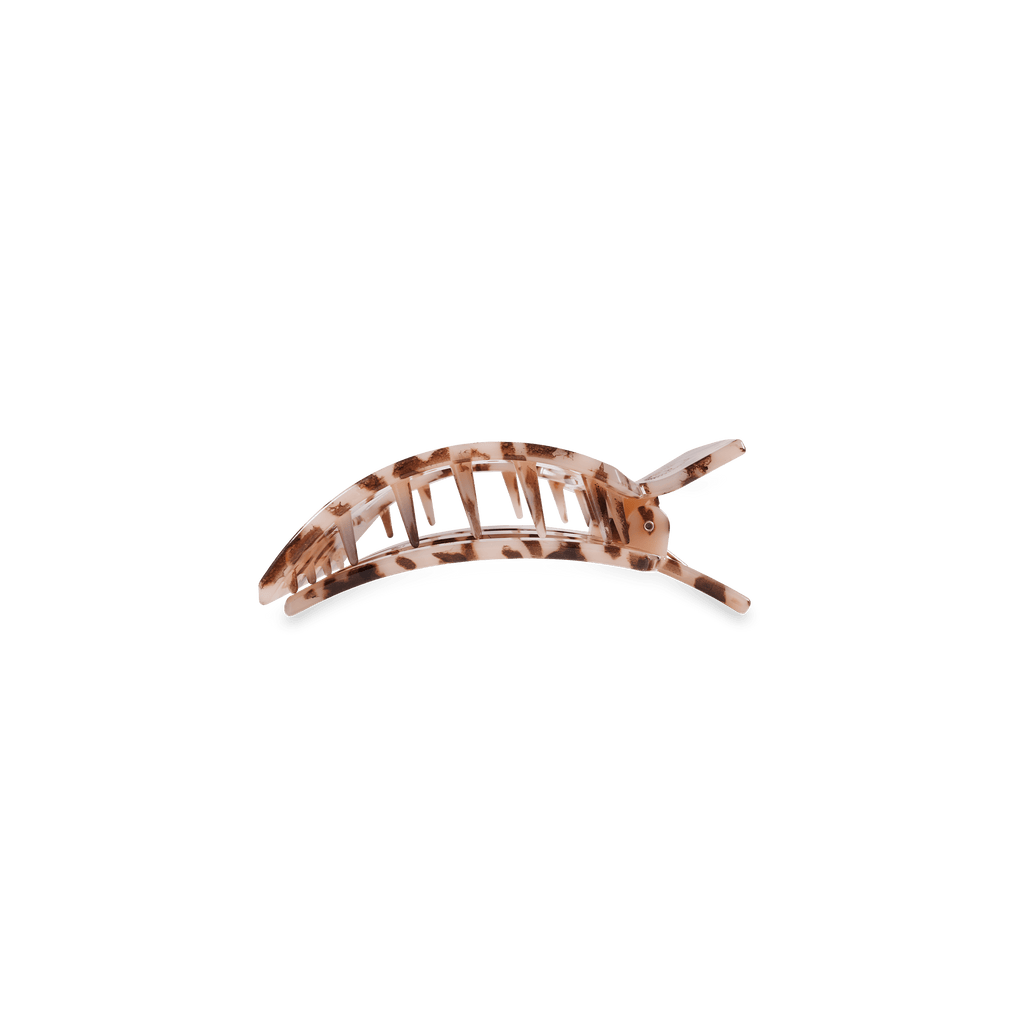 TELETIES Blonde Tortoise Small Flat Square Hair Clip