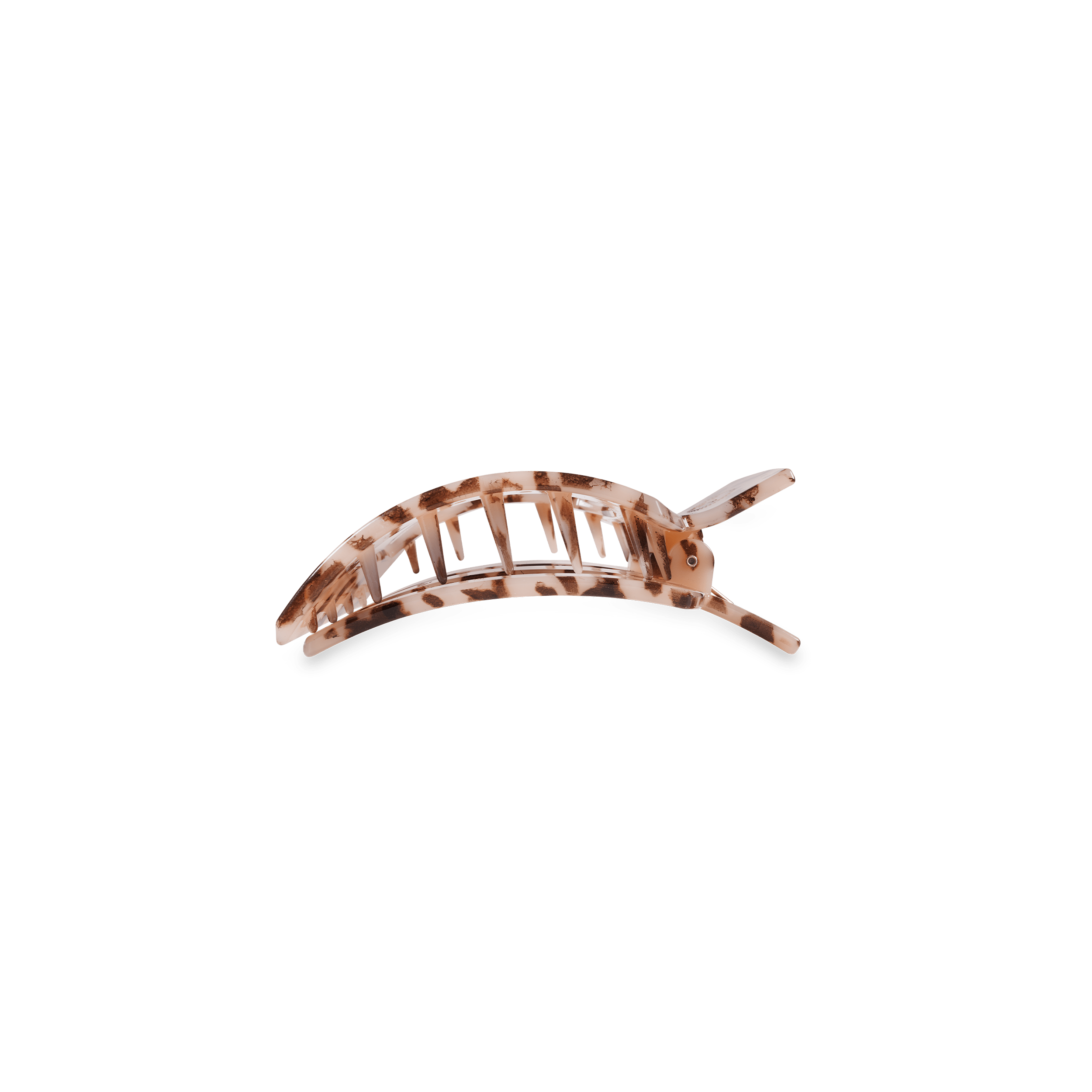 TELETIES Blonde Tortoise Small Flat Square Hair Clip