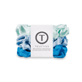 TELETIES Blue My Mind Large Silk Scrunchies
