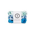 TELETIES Blue My Mind Small Silk Scrunchies