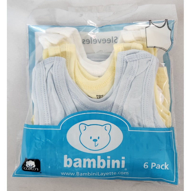 Bambini Boys Six Pack Pastel Tank Top SpadezStore