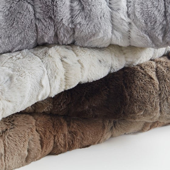 Beautyrest Zuri Faux Fur Heated Wrap with Built-in Controller SpadezStore